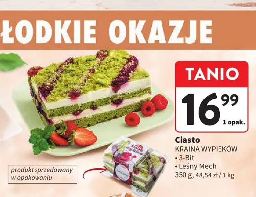 Ciasto 3-Bit Kraina Wypieków promocja w Intermarche