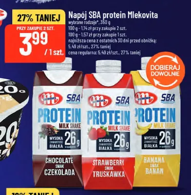 Napój SBA protein Mlekovita czekolada promocja w POLOmarket