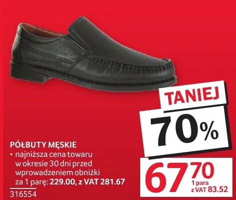 Półbuty męskie promocja w Selgros
