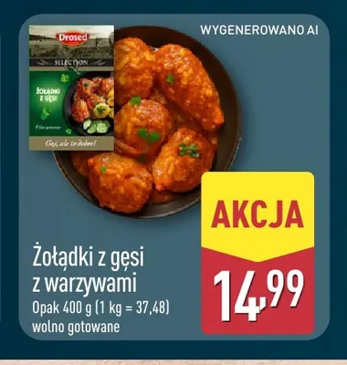 Żołądki z gęsi z warzywami wolno gotowane Drosed promocja w Aldi