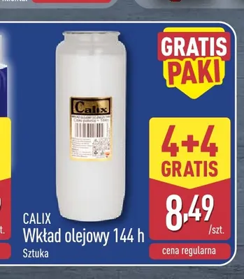 Wkład olejowy 144 h Calix promocja w Aldi