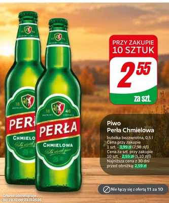Piwo Perła Chmielowa promocja w Dino
