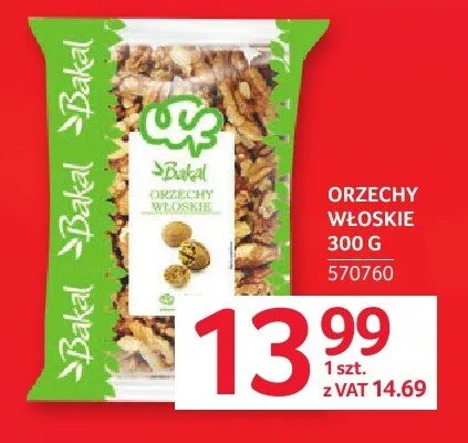 Orzechy włoskie Bakal promocja w Selgros