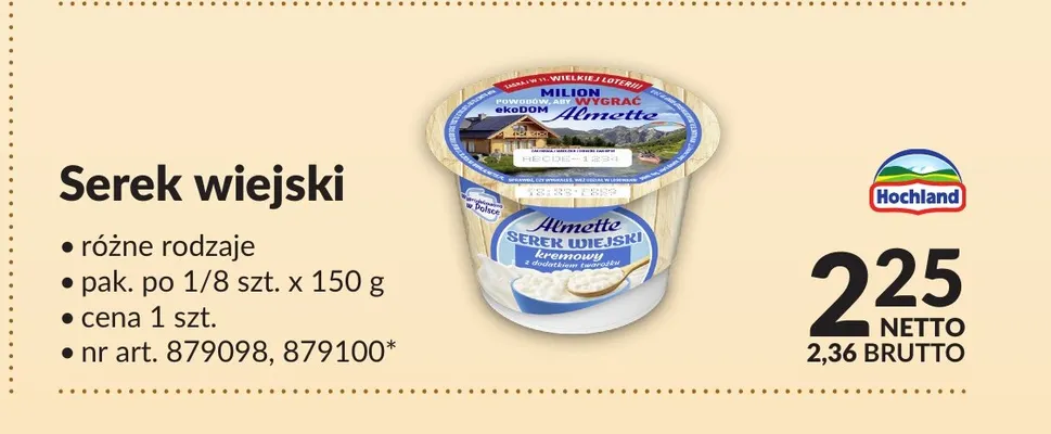 Serek wiejski Almette promocja w Makro