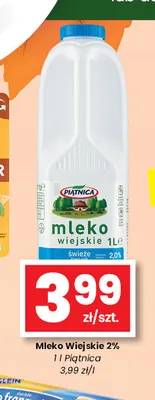 Mleko Wiejskie Piątnica 2% promocja w emma MARKET
