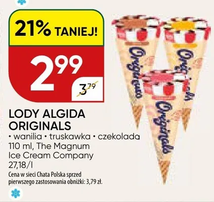 Lody Algida Originals promocja w Chata Polska
