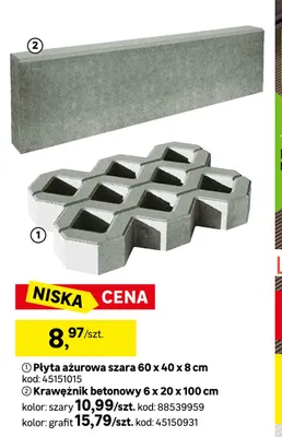 Płyta ażurowa szara promocja w Leroy Merlin