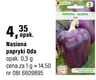 Nasiona papryki Oda promocja w OBI