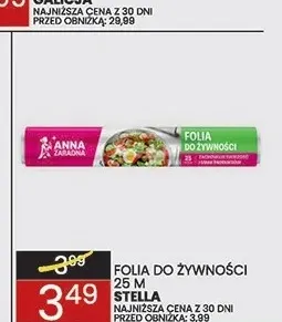 Folia do żywności 25 m Stella promocja w Wafelek