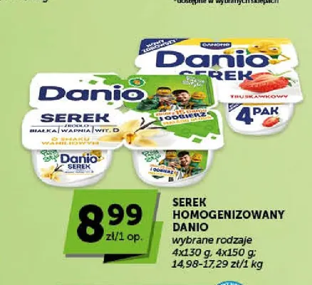Serek homogenizowany Danio truskawkowy 4-pak promocja w ABC