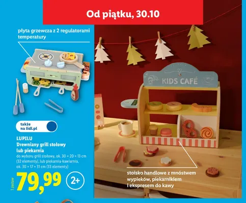 Drewniany grill stołowy Lupilu promocja w Lidl