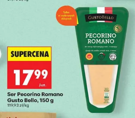 Ser Pecorino Romano GustoBello promocja w Biedronka
