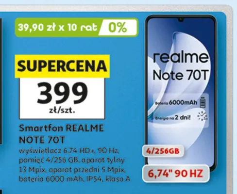 Smartfon REALME NOTE 70T promocja w Auchan