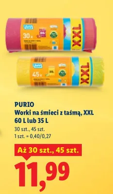Worki na śmieci z taśmą, XXL promocja w Lidl