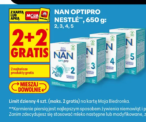 Mleko modyfikowane NAN Optipro 3 Nestlé promocja w Biedronka