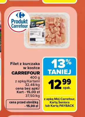 Filet z kurczaka w kostce Carrefour promocja w Carrefour Market