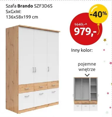 Szafa SZF3D6S promocja w Black Red White