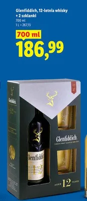 Whisky Glenfiddich 12-letnia + 2 szklanki promocja w Lidl