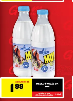 Mleko świeże MU! 2% promocja w Gram Market