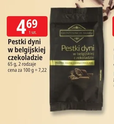 Pestki dyni w belgijskiej czekoladzie Kwintesencja Smaku promocja w Leclerc