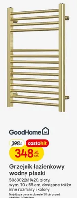 Grzejnik łazienkowy wodny płaski promocja w Castorama