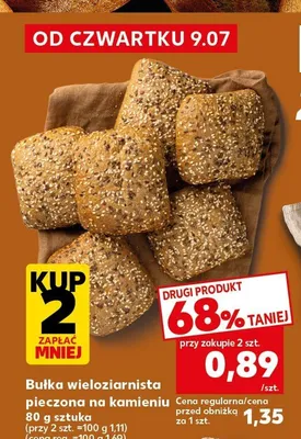 Bułka wieloziarnista pieczona na kamieniu promocja w Kaufland