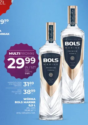 Wódka Bols Marine 40% promocja w Duży Ben