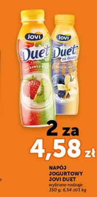 Napój jogurtowy Jovi Duet o smaku truskawka-kiwi promocja w ABC