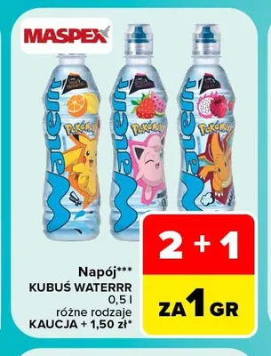 Napój niegazowany jabłko Kubuś Waterrr promocja w Carrefour
