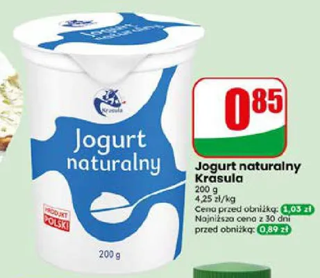 Jogurt naturalny Krasula promocja w Dino