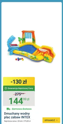 Dmuchany wodny plac zabaw INTEX promocja w ERLI