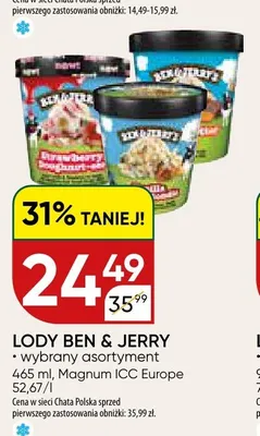 Lody Ben & Jerry promocja w Chata Polska