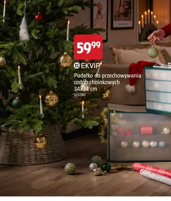 Pudełko do przechowywania ozdób choinkowych 34x34 cm Ekvip promocja w Jula