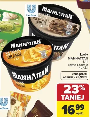 Lody różne rodzaje promocja w Carrefour