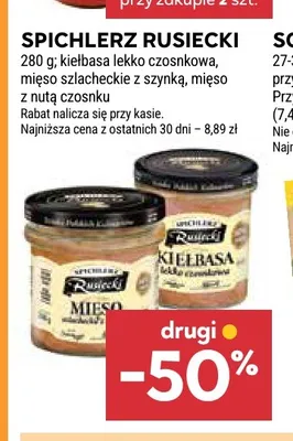 Mięso z nutą czosnku Spichlerz Rusiecki promocja w Stokrotka