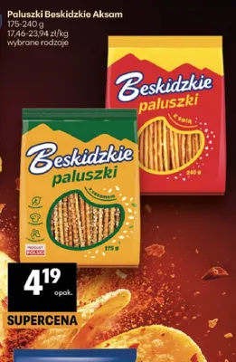 Paluszki Beskidzkie Aksam z sezamem promocja w Delikatesy Centrum