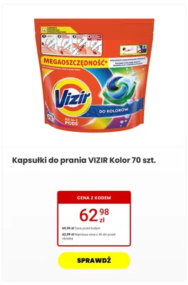 Kapsułki do prania Vizir All-in-1 Pods Kolor promocja w Media Expert