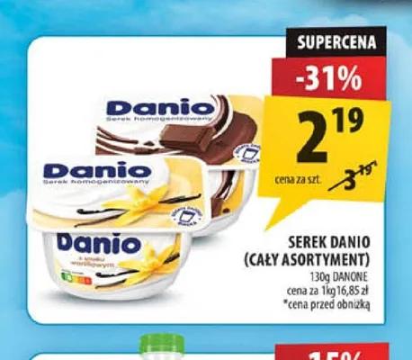 Serek homogenizowany Danio Danone promocja w Arhelan