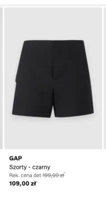 Szorty GAP czarny promocja w Lounge by Zalando
