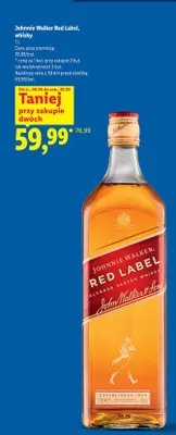 Whisky Johnnie Walker Red Label promocja w Lidl