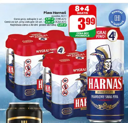 Piwo Harnaś Jasne Pełne promocja w Dino