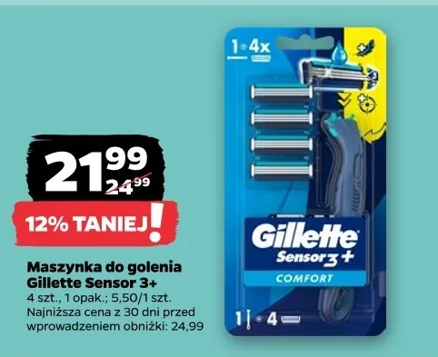 Maszynka do golenia Sensor 3+ Comfort promocja w Netto