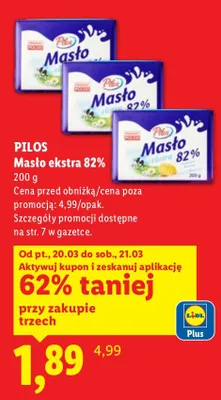 Masło ekstra 82% promocja w Lidl