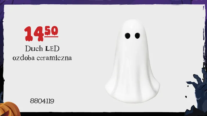 Duch LED ozdoba ceramiczna promocja w MR. DIY