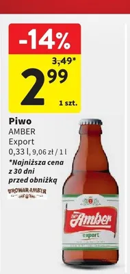 Piwo Browar Amber Export promocja w Intermarche