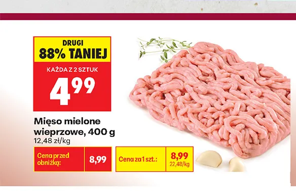 Mięso mielone wieprzowe promocja w Biedronka