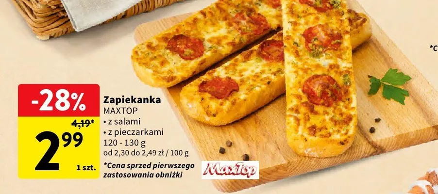 Zapiekanka z salami promocja w Intermarche
