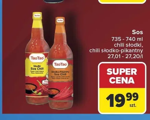 Sos chili słodko-pikantny TaoTao promocja w Carrefour