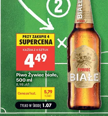 Piwo Żywiec Białe promocja w Biedronka
