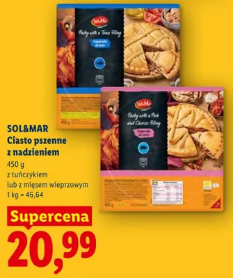 Ciasto pszenne z nadzieniem z mięsem wieprzowym SOL&MAR promocja w Lidl